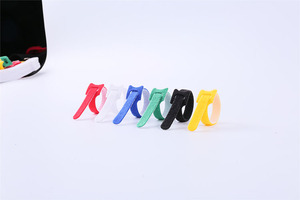 2025 attaches de câble imprimées réglables à crochet et boucle réutilisables et noires - Product Image 5