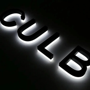 Custom 3D Stainless Steel Building Backlit Company Design <b>LED</b> Letter <b>Sign</b> - Product Image 4