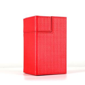Caja de Juego de Cartas de Cuero PU Rojo con 2 Cajones, Bandeja Portátil para Dados, Esquinas Cuadradas, Caja de Regalo para Juegos de Cartas Coleccionables - Product Image 4