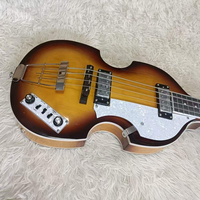 Guitare basse violon HF-01 de haute qualité à quatre cordes, manche en érable, touche en palissandre, finition polie