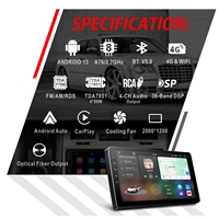 DPM9809XP 9 "QLED Android autoradio lecteur stéréo sans fil CarPlay écran tactile système multimédia avec navigation Bluetooth DSP