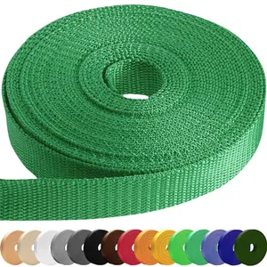 Sangle en PP robuste, sangle verte, sangle plate, idéale pour la laisse de chien