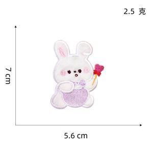 NODA Stock Self Sticker Kawaii Embroidery Cartoon Furry Rabbit Patch for Bag Phone case Decoration - Product Image 4