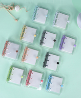 Usine en Stock Mini poche taille transparente PVC couverture cahier avec coloré 3 anneaux cahier