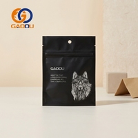 Sachets de café noirs personnalisables en plastique recyclable avec fermeture éclair supérieure, impression numérique