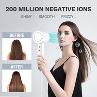 Nouveau Sèche-cheveux à moteur sans balais sans pales 110000 tr/min, séchage rapide en une minute, avec ions négatifs et technologie Reverse-air Revair