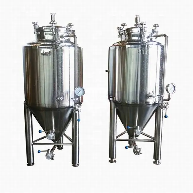 500L 1000L konik isobaric elma şarabı bira fermantasyon tankı iyi fiyat