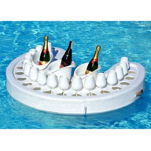 <span class=keywords><strong>Plateau</strong></span> <span class=keywords><strong>de</strong></span> boisson flottant <span class=keywords><strong>de</strong></span> luxe <span class=keywords><strong>table</strong></span> sur l'eau cuir EVA piscine chaise longue piscine flotteur - Product Image 5