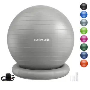 Cor personalizada Pvc Yoga Ball Fitness 55cm 65cm 75cm Esporte Pilates Birthing Ball Training Workout Massagem Gym Exercício Ball