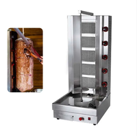 Grill à shawarma infrarouge lointain de 1,1 m, machine à kebab au poulet, machine à kebab automatique de table commerciale au gaz GPL pour les fêtes
