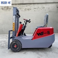 Chariot élévateur à trois roues renforcé WGZN, fourches haute résistance, hauteur de levage personnalisée
