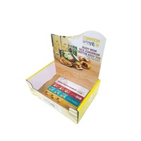 Présentoir en carton personnalisé pour biscuits, prêt à l'emploi en point de vente, présentoir de comptoir en carton pour barres d'avoine, boîtes de présentation en carton