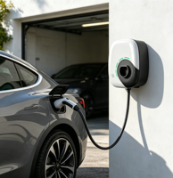 Cargador de Vehículos Eléctricos Putainen Serie QQ de 9.6kW 40A Tipo 1, Cargador de Pared para Hogar y Comercio, 240V CA, con RFID
