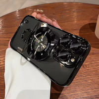 Funda Protectora Transparente Ultrafina para Teléfono con Carga Inalámbrica y Soporte, Electrochapada de Alta Calidad, para iPhone 18 17 16 Pro Max