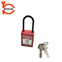 Cadenas de sécurité isolé personnalisé Boyue 40 mm, clé maîtresse, codage laser, durable, isolation, cadenas industriel, certifié CE