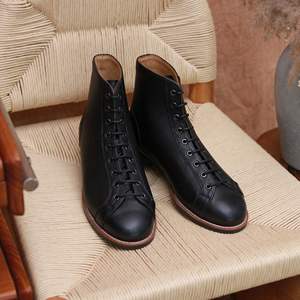 Botas Retro Americanas de Otoño e Invierno, Estilo Británico Chelsea, de Cuero Genuino hasta la Rodilla para Hombre - Product Image 1