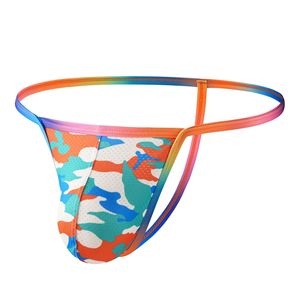 Tanga Sexy con Estampado de Arcoíris para <span class=keywords><strong>Hombre</strong></span>, Ropa Interior Transpirable de Malla, Tanga de Cintura Baja, Bikini <span class=keywords><strong>El</strong></span>ástico, Jockstrap, Traje de Baño - Product Image 4