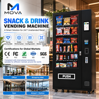 Distributeur automatique à écran tactile pour la vente de produits alimentaires et de boissons, armoire réfrigérée 550W, six étagères pour les acheteurs commerciaux