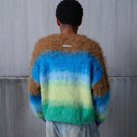 Farbverlauf Flauschiger Mohair-Pullover Rundhals-Ombré-Strickpullover Winter-Warm Großhandel Großbestellung Maßgefertigte Strickware