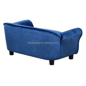 Dunkelblauer Stoff Haustier Sofa Fabrik Großhandel Katze Zwinger Licht Hundes ofa Warmer Schlaf Hunde bett Holz Haustier Bett - Product Image 5