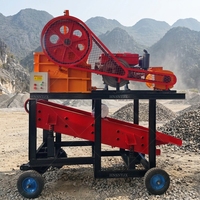 Concasseur à mâchoires compact PE150x250 avec criblage pour le concassage du granit, concasseur diesel, concasseur à mâchoires pour quartz