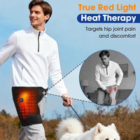 Ceinture de massage chauffante à lumière rouge 660 nm pour les hanches et les cuisses, soulagement de la sciatique, chauffage électrique avec 3 réglages de température