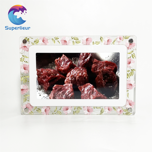 ซูเปอร์ลิเยอร์ 7 นิ้วจอแสดงผลภาพดิจิตอลการเล่นภาพอิเล็กทรอนิกส์กรอบวิดีโอ LCD วิดีโอเคลื่อนไหว AVI MP3 นาฬิกาอะคริลิค - Product Image 4