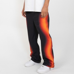 Pantalon de jogging parachute ajustable à imprimé aurore dégradé, style streetwear Gorpcore, esthétique Y2K, taille oversize, par le fabricant - Product Image 2