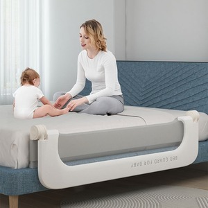 Barandilla de Seguridad para Cama de Niños Pequeños, Barrera de Cama para Bebés de un Solo Lado, Altura Ajustable, Malla Transpirable, Barandilla Protectora para Cama de Niños - Product Image 2