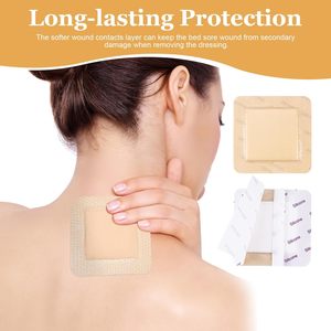 Pansement en mousse de silicone médical pour plaies, 7,5 cm x 7,5 cm, sûr et sain, avec bordure - Product Image 3