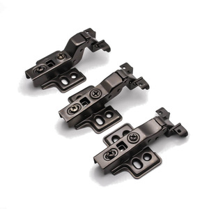 Furniture <b>Hinge</b> Gunmetal Full Surface Soft Closing <b>Spring</b> <b>Hinge</b> Minimalist Style Cabinet Door Hardware - Product Image 2