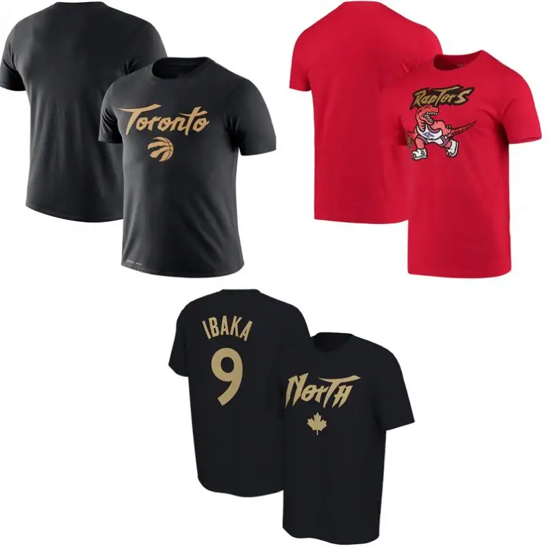2021 Ibaka 9 # Toronto # Raptors T shirt rosso nero negozio Online vendita