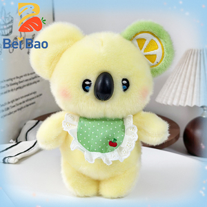 Peluche personnalisée <span class=keywords><strong>Koala</strong></span> <span class=keywords><strong>Kawaii</strong></span> avec broderie citron, jouet en peluche animal, poupée en peluche douce, OEM ODM, logo personnalisé, cadeau pour enfants - Product Image 1