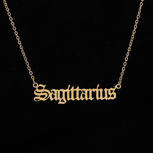 Collar con Signo del Zodiaco al por Mayor, Colgante con Letra en Inglés, Joyería de Moda, Regalo de Cumpleaños para Mujer - Product Image 5