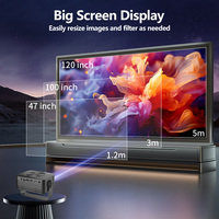 Projecteur YDH-HY300 Art 4K en promotion, 500 lumens, lampe LED, Wifi 6 et compatibilité téléphone portable, silencieux pour intérieur, 180° °   Rotation sans fil