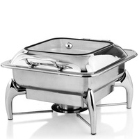 Chauffe-Plat Électrique Professionnel en Acier Inoxydable pour Hôtels et Restaurants, Réchaud de Buffet à Gaz 9L pour Maintien au Chaud des Aliments et Traiteur