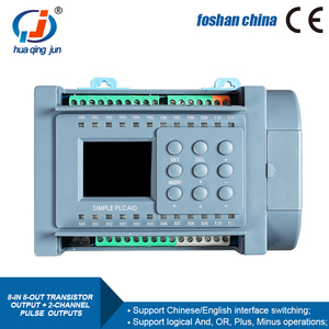 Huaqingjun 8DI 8DO Transistor Saída 2-Channel Pulse Saídas DC12-24V <span class=keywords><strong>PLC</strong></span> Controlador Lógico Programável Stepper Motors - Product Image 2