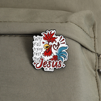 Broches en émail rouge de Jésus, thème de la foi religieuse, citation, design, broche de revers, vente en gros