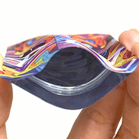 Emballages en plastique scellés sur 3 côtés, sachets en mylar à fermeture éclair, résistants à l'odeur, pour gommes comestibles imprimées sur mesure, 3,5 Cali Packs