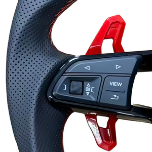 Volant en fibre de carbone personnalisé pour <span class=keywords><strong>Audi</strong></span> R8 <span class=keywords><strong>R9</strong></span> C6 C7 C8 S4 S5 S7 Q3 Q5 Q7 RS3 RS5 B8 B9 B8.5 A1 A4 A6 A3 A7 TTRS 8V 8P - Product Image 2