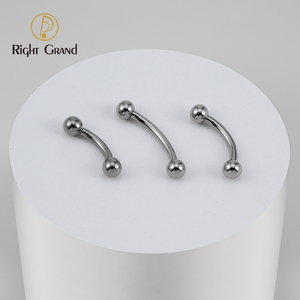 Classique 16G Titane <span class=keywords><strong>Labret</strong></span> Vertical Courbé à Filetage Interne pour Rook, Daith, Sourcil, Bijou de Corps - Product Image 2