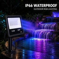 Projecteur LED RGBW à changement de couleur pour extérieur IP 66 avec fonction mémoire pour bâtiments, ponts, arbres