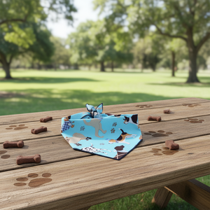 وشاح تبريد للكلاب والقطط بتصميم مثلث وشعار مخصص، مصنوع من البوليستر الناعم، مطبوع وقابل للتخصيص، مناسب للصيف والهالوين وعيد الميلاد - Product Image 5