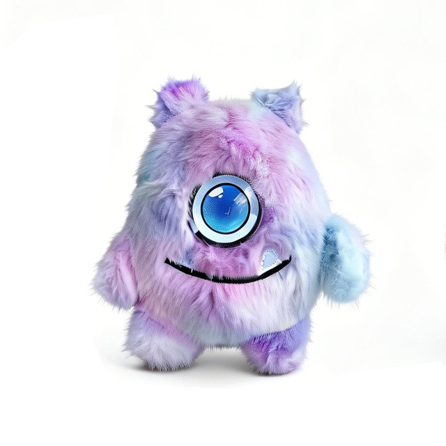 AI Voice Dialogue Emotional Companion Doll LED Eyes Cartoon Plush Robot Smart Talking Stuffed Toy App Remote Control Educational