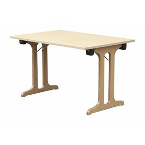 Tavolo Pieghevole Decor 25 mm Bordo ABS + Gambe in Legno 120x70x74,5 cm - Product Image 1