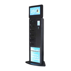 Bornes de recharge pour téléphones portables Winnsen avec écran numérique de 22 pouces sur le dessus et système de charge rapide - Product Image 1