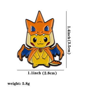 3 nuevo diseño juego Poke Monster Pikacu Poke Monsters Latios Pika Dragonite insignia de Metal pines para decoración de tela de mochila - Product Image 6