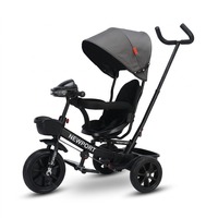 Tricycle Newport 4-en-1 en plastique pour enfants de 2 à 4 ans, avec 3 roues, fonction poussoir et siège bébé