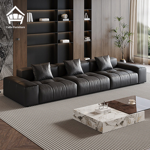 Divano Modulare Italiano Premium, Lussuoso Divano <span class=keywords><strong>Letto</strong></span> Sezionale in Vera Pelle Pixel per Ville Moderne e Residenze di Lusso - Product Image 3