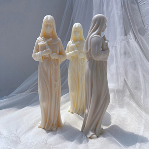 <span class=keywords><strong>St</strong></span> <span class=keywords><strong>Rita</strong></span> Kaars Siliconen Mal Katholiek Standbeeld Kaars Mal Sculptuur Soja Wax Home Decor Figuur Home Art - Product Image 3